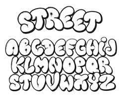 bubble letters graffiti font vector