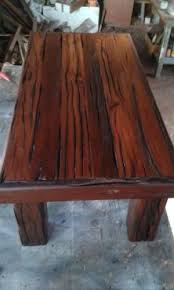 Rustic Sleeper Wood Coffee Table For