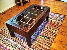 Wood Pallet Coffee Table With Glass Top