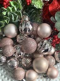 26 blush pink baubles christmas tree