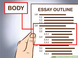 writing outlines for essays agenda example