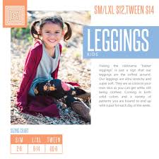 Kids Leggings Size Chart Size S M L Xl Tween In 2019