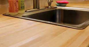 diy sink install with butcher block