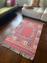 pink kilim rug carpet from india