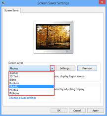 change screen saver in windows 8