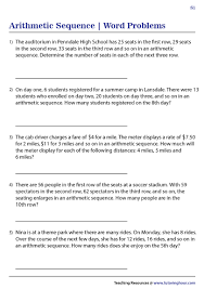 Arithmetic Sequence Word Problems