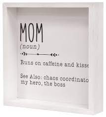 mom definition framed box sign
