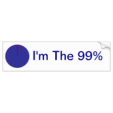 I Am The 99 Pie Chart Bumper Sticker