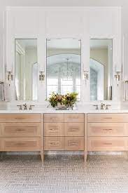 Tall Mirrors Panels Over Dual Washstand