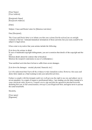 cease and desist letter template in