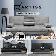 artiss sofa bed lounge futon couch beds