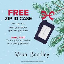vera bradley free zip id case the