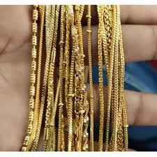 modern artificial gold plated chain at
