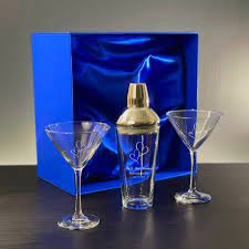 Engravable Jazz Glass Martini Shaker