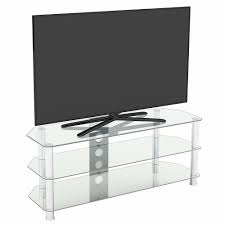 mahara glass tv stand 125cm chrome