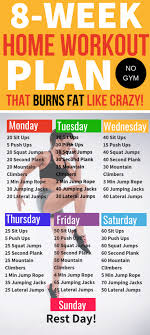 8 Week Home Workout Plan For Rapid Fat Loss Meraadi