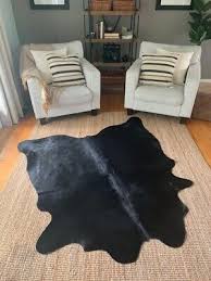 d black cowhide rug size 7 x 7