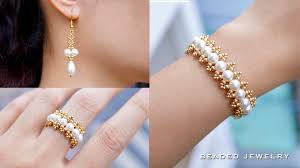 pearl jewelry set how to make beaded