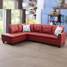 2 piece leather l shaped sectional sofa