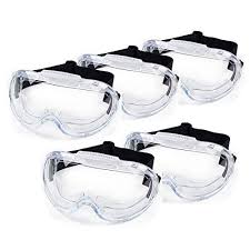 Safety Goggles 5 Pack Protective Chemical Splash Safety Glasses
