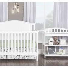 Hampton Arch Top Nursery Set With Changing Table 3 Piece Matte White