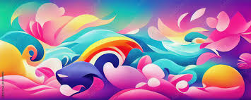 beach wallpaper in rainbow colors