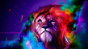 lion with colours wallpapers