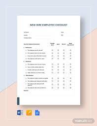 new hire first day checklist templates