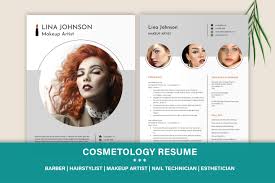 makeup artist resume graphic by stanin