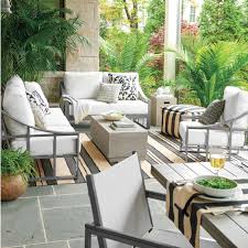 To enhance the look, place the table under a pergola and add patio shades to increase comfort while you enjoy dinner al fresco. Sullivan Outdoor Furniture Collection Backyard Furniture Diy Outdoor Furniture Outdoor Decor