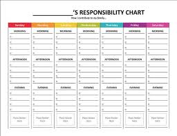 Personalized Printable Kids Chore Chart Responsibility