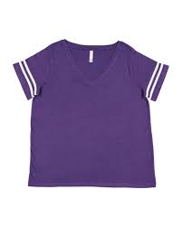 Lat 3837 Ladies Curvy Football Premium Jersey T Shirt Size