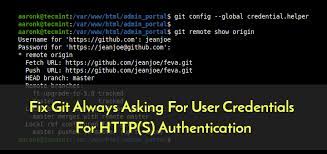 how to fix git always asking for user