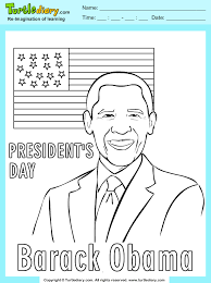 President barack obama coloring page. Barack Obama Coloring Sheet Turtle Diary