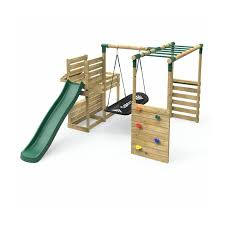 Rebo Wooden Children S Swing Set Plus
