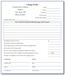 Change Order Forms Construction Form Template Excel Aia
