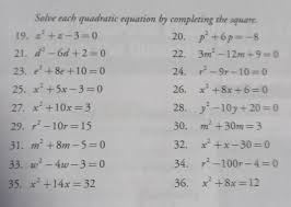 Solve Each Quadratic Equation By