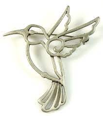 hummingbird brooch bird pin jj jonette