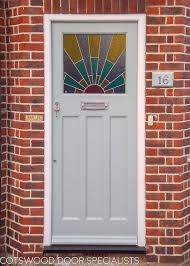 1920s Front Door With Art Deco Sunrise