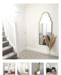 Gold Industrial Arched Metal Mirror