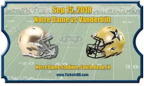 Notre Dame Fighting Irish Vs Vanderbilt Commodores Football
