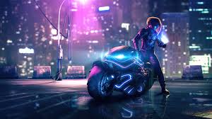 Download, share or upload your own one! Wallpapper Cyberpunk Motorcycle Wallpaper