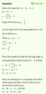 Equation Of The Perpendicular From