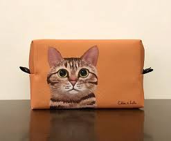 cosmetic bag storage bag tabby cat