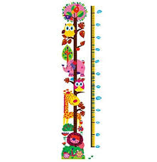 Height Measurement Growth Chart Tree Cute Owls Wall Decal