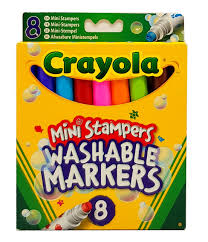 Crayola 8 Mini Stampers Washable Markers Cy588125