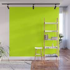 Bright Green Lime Neon Color Wall Mural