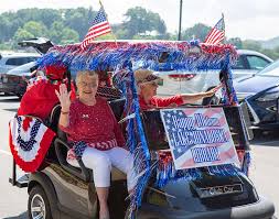 july parade decorated golf cart