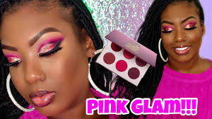 pink glam makeup tutorial dark skin
