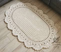 modern oval crochet rug oval rug